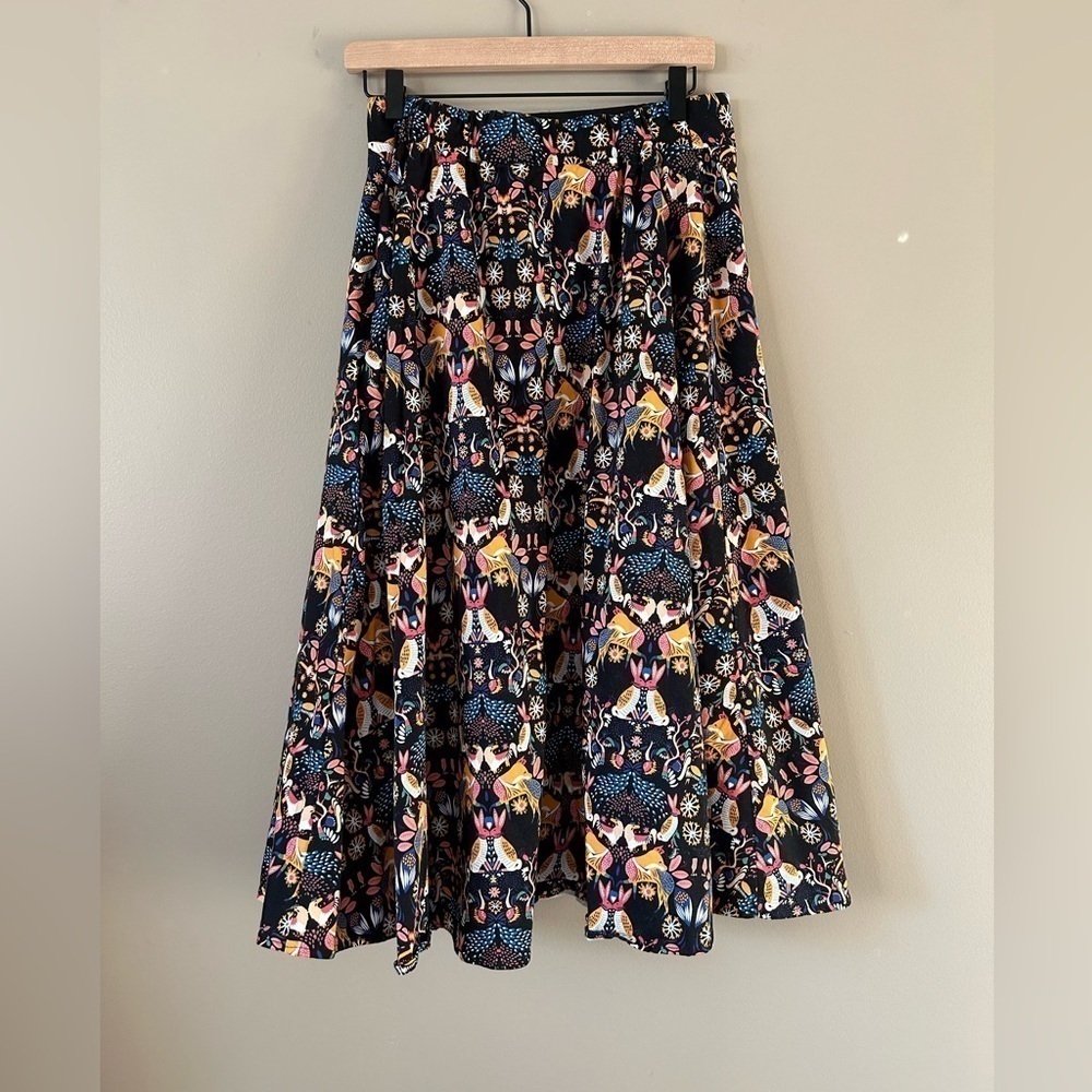 Eva Franco Anthropologie Woodlands Mid Length Skirt Women’s size 10 - Picture 3 of 9